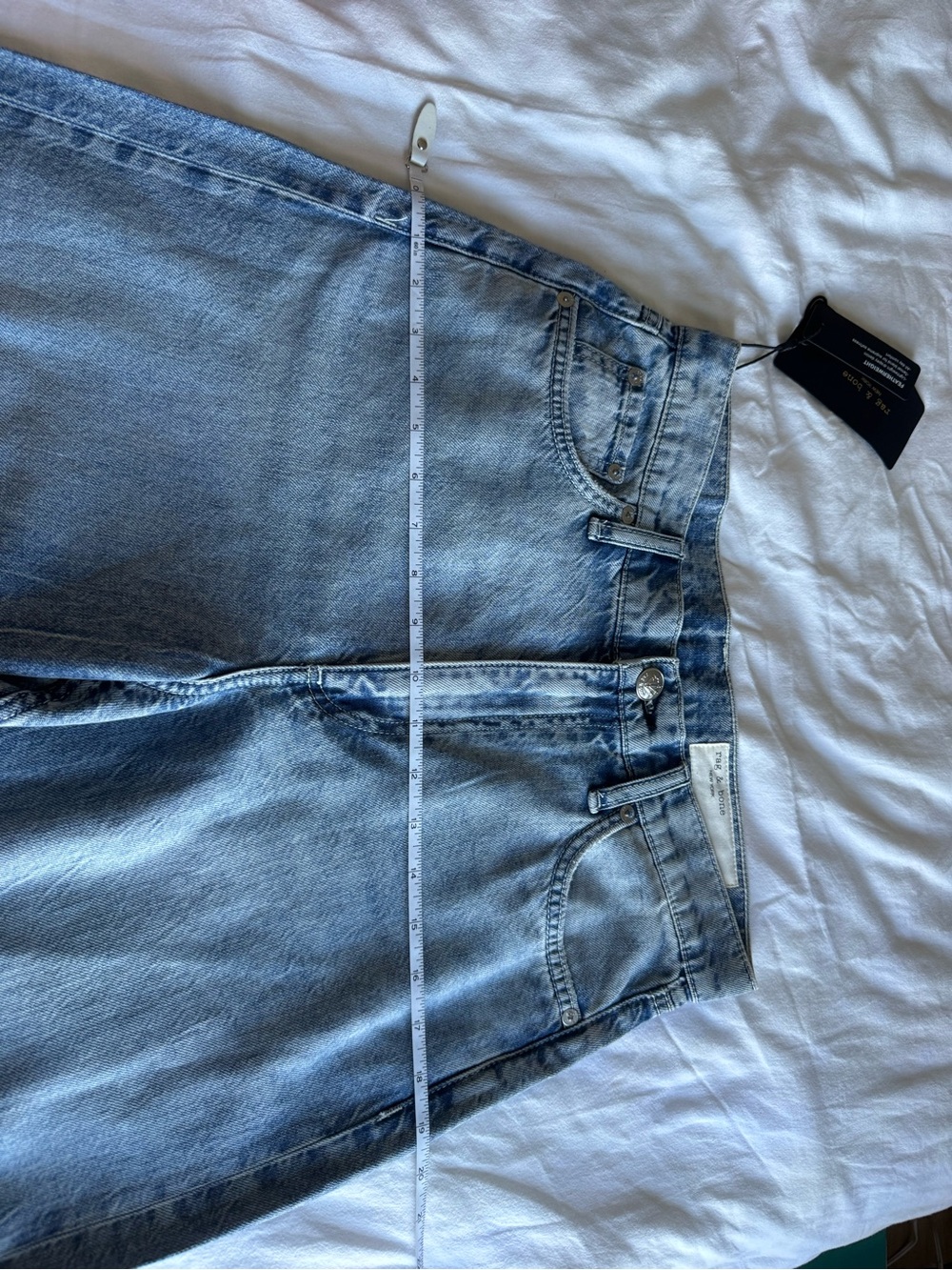 Rag & Bone Light Blue Women’s Featherweight Sweatpants Denim Jeans 28 Sofia NWT - Picture 14 of 15